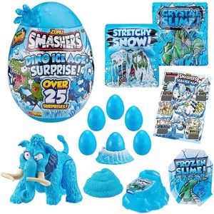 Smashers Dino Ice Age Mammoth Series 3 by ZURU Surprise Egg w/ Over 25 Surprises